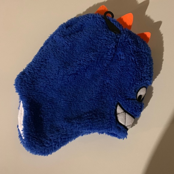 Blue Dinosaur Monster Toddler Hat Set - Picture 3 of 5